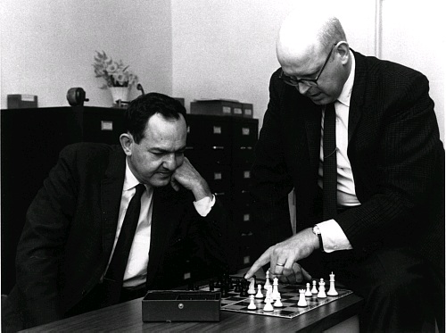 Aritificial Intelligence pioneers Allen Newell (right) and Herbert Simon