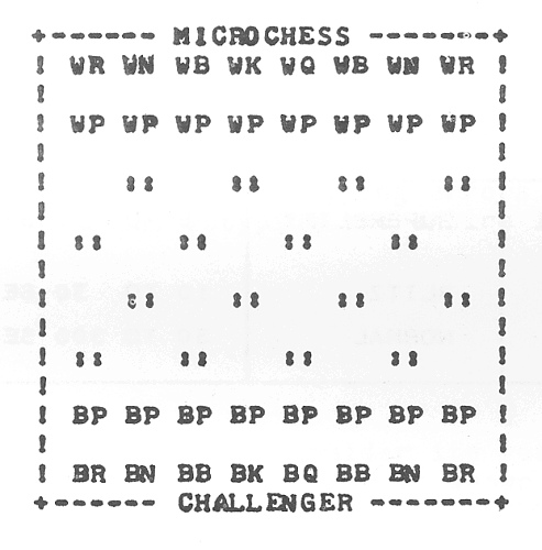 Microchess print-out