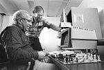 Hans Berliner (left) and Carl Ebeling developers of the HiTech computer chess system at Carnegie Mellon University