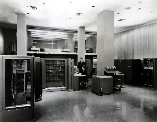 IBM 704 Electronic Data Processing System installed at IBM World Headquarters, 590 Madison Avenue, New York, NY