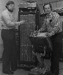 Richard Greenblatt and Thomas Knight with the CADR LISP Machine at MIT