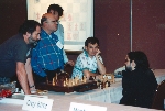 Levy (left) and Thompson at 6th World Computer Chess Championship in Edmonton, Alberta