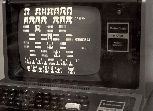 Microchess running on Radio Shack TRS-80 microcomputer