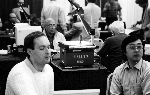 Hans Berliner (rear), Murray Campbell (front, left) and Feng-Hsiung Hsu at the 20th annual ACM Computer Chess Championship in Reno, Nevada