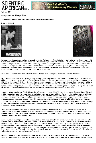 Kasparov vs. Deep Blue