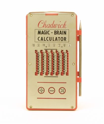 vintage magic brain calculator in box with instructions VG cond.by chadwick  nice